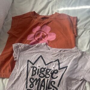 2 girls shirts- Biggie & peace heart